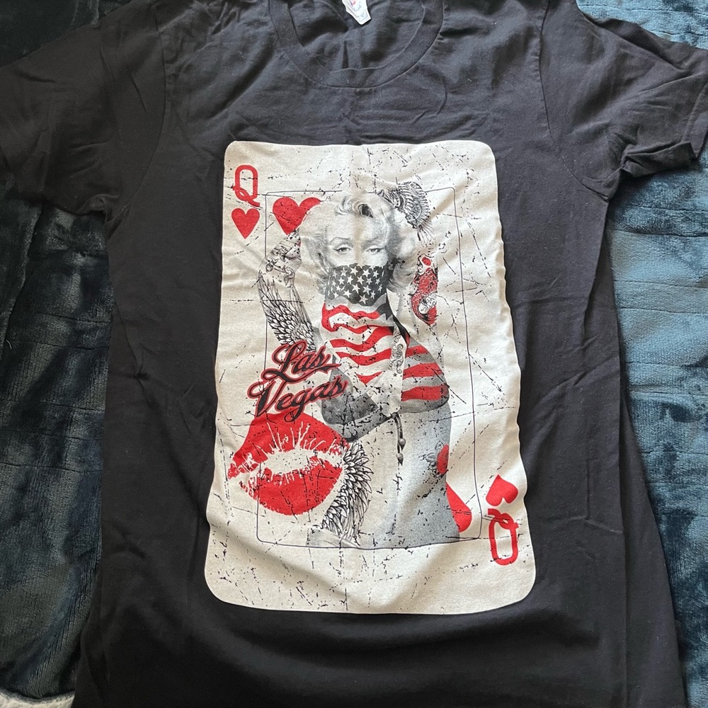 Black Graphic Tee with Las Vegas Design